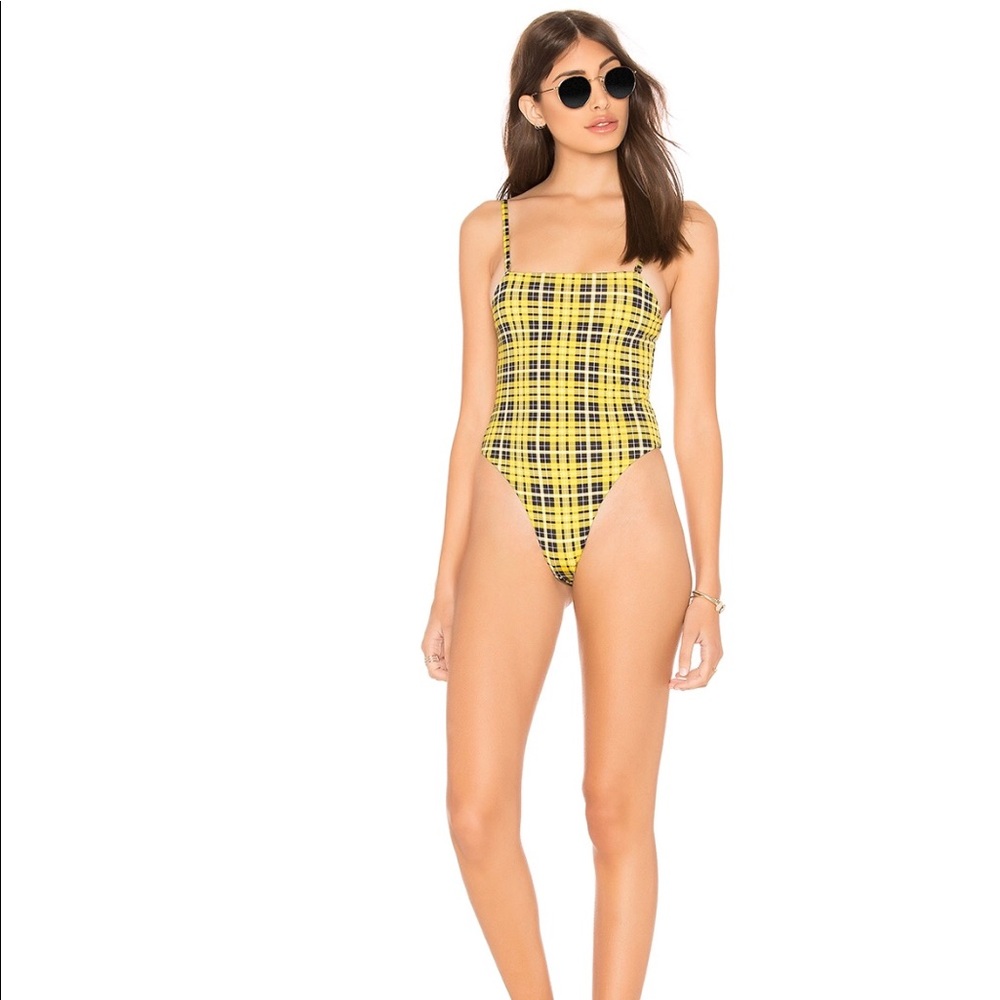 nordstrom - frankie’s bikinis yellow one piece
